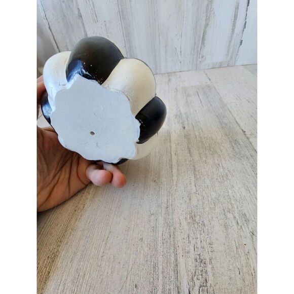 Harlequin checkered pumpkin jack-o'-lantern fall Halloween black and white decor - Picture 7 of 7